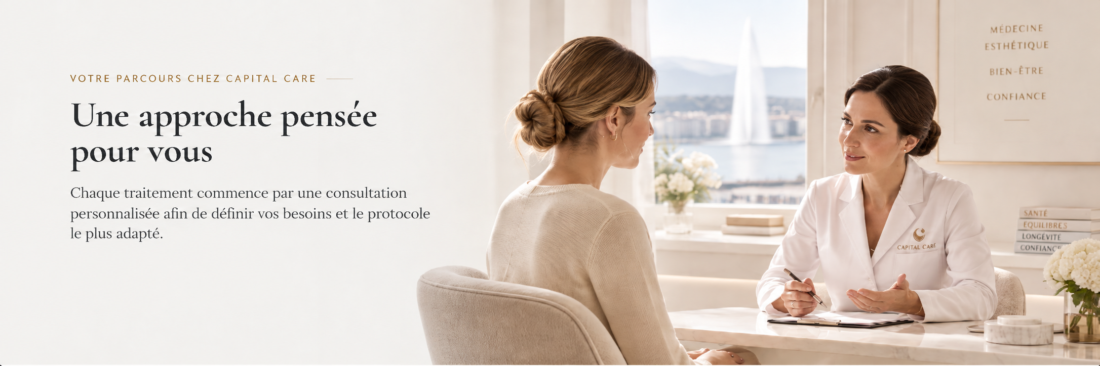 Une approche pensée pour vous — chaque traitement commence par une consultation personnalisée afin de définir vos besoins et le protocole le plus adapté.